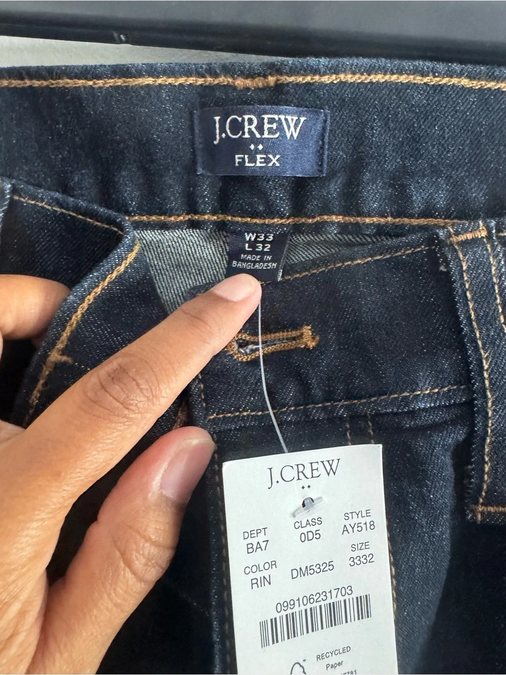 J. Crew Men's Straight Jeans in Dark Indigo